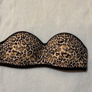 PINK Leopard Print Bandeau bra
